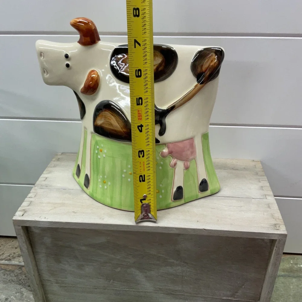 Kari Trestakk Norway Cow Vase Hand Painted Molde Portugal Ceramic Farmhouse 8